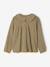 T-shirt blouse en broderie anglaise fille manches longues écru+marine+olive - vertbaudet enfant 