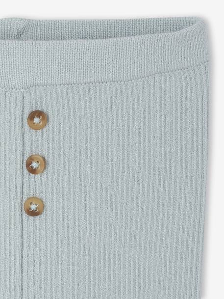 Adaptive Knitted Leggings for Babies aqua green+marl beige - vertbaudet enfant 