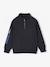 Sweat col camionneur sport garçon motif basket sur manche anthracite+noisette - vertbaudet enfant 
