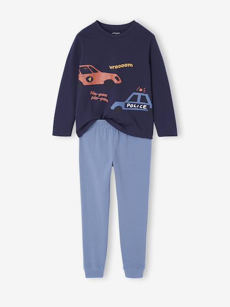 Lot de 2 pyjamas garçon imprimés véhicules bleu nuit - vertbaudet enfant 