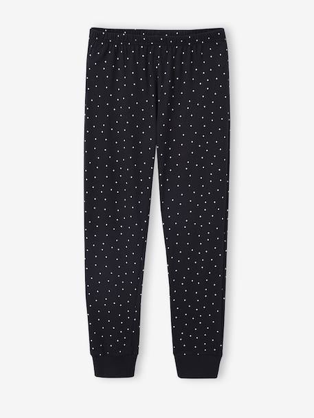 Lot 2 pyjamas fille léopard et pois gris chiné - vertbaudet enfant 