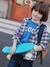 Chequered Flannel Shirt for Boys chequered blue - vertbaudet enfant 