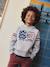 Hooded Sweatshirt with Print on the Front for Boys marl grey - vertbaudet enfant 