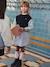2-in-1-Effect Shirt Dress ecru+marl grey+navy blue - vertbaudet enfant 