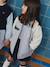 Dual-Fabric Bomber Jacket with Sherpa Sleeves for Girls marl grey - vertbaudet enfant 
