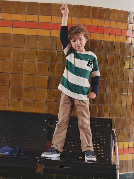 Loose Fit Chino Trousers, Esprit beige - vertbaudet enfant 