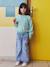 Sequinned Sweatshirt for Girls turquoise - vertbaudet enfant 