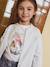 T-shirt animation métallisée fille manches longues anthracite+blanc+vert sapin - vertbaudet enfant 
