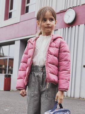 Doudoune fille légère à capuche - vertbaudet enfant