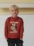 Printed Dog Sweatshirt for Boys striped white+tomato red - vertbaudet enfant 