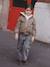 Reversible Leopard/Sherpa Windcheater with Hood for Girls beige - vertbaudet enfant 