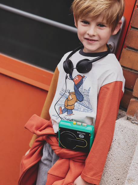 Long-Sleeved Colourblock T-Shirt for Boys multicoloured - vertbaudet enfant 