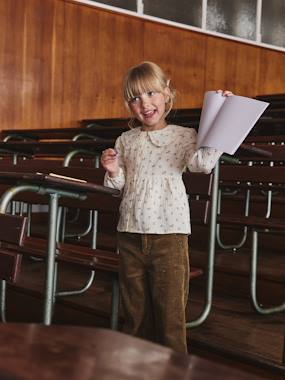 Chemise fille gaze de coton col brodé  - vertbaudet enfant