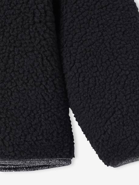 Sherpa Jacket for Girls anthracite+vanilla - vertbaudet enfant 
