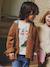 T-shirt manches longues imprimé garçon avec reliefs blanc chiné+noix de pécan - vertbaudet enfant 