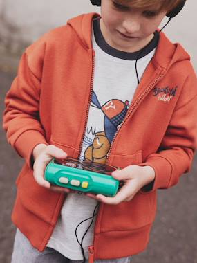 Sweat zippé à capuche imprimé garçon - vertbaudet enfant Garçon-Pull, gilet, sweat-Sweat-Sweat zippé à capuche imprimé garçon