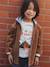Corduroy Shirt with Fleece Hood, for Boys camel - vertbaudet enfant 