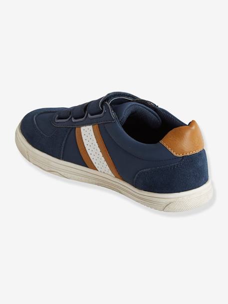 Tennis enfant garçon synthétique à scratchs marron+NAVY - vertbaudet enfant 