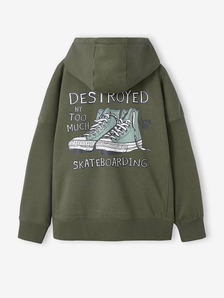 Hooded Sweatshirt for Boys, Jonen khaki - vertbaudet enfant 