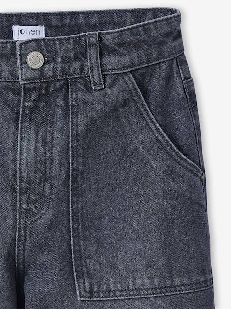 Wide-Leg Carpenter Trousers for Girls, JONEN denim grey+medium blue - vertbaudet enfant 