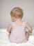 Short cotton and lyocell dungarees for babies lilac - vertbaudet enfant 