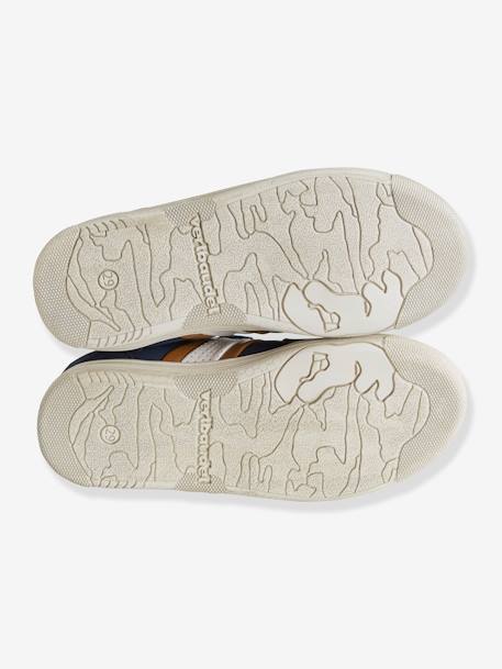 Tennis enfant garçon synthétique à scratchs marron+NAVY - vertbaudet enfant 
