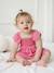 Smocked Dress in Cotton Gauze for Babies rosy apricot+sweet pink - vertbaudet enfant 