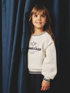 Sweat sport motif tennis club fille - vertbaudet enfant Fille-Pull, gilet, sweat-Sweat-Sweat sport motif tennis club fille
