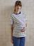 Striped Organic Cotton* T-Shirt for Maternity striped navy blue - vertbaudet enfant 
