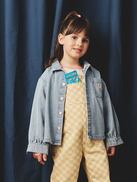 Loose Fit Denim Shirt for Girls light blue - vertbaudet enfant 