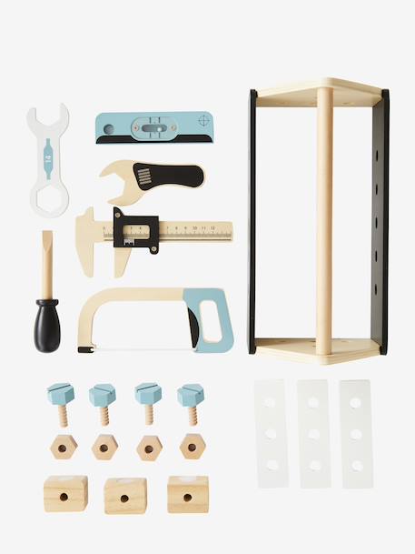 Wooden Construction Tool Box - FSC® Certified Black - vertbaudet enfant 