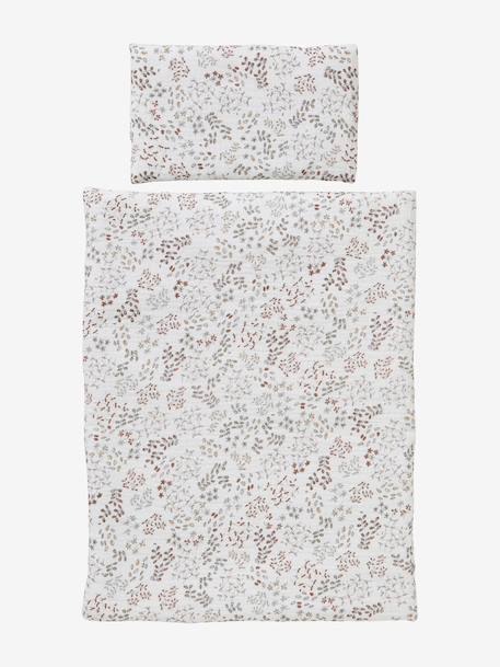 Couette + oreiller poupon en gaze de coton beige+rose - vertbaudet enfant 
