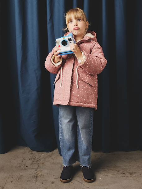 Hooded 3-in-1 Parka + Lightweight Jacket for Girls dusky pink+navy blue - vertbaudet enfant 