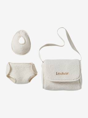 -Sac à langer poupon personnalisable + couche + bavoir