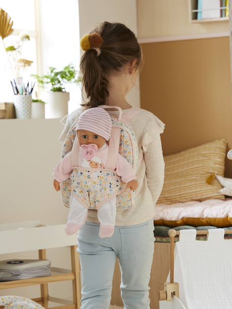 Sac à dos porte poupon blanc+rouge - vertbaudet enfant 