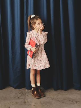 Girls-Dresses-Printed Frilly Dress for Girls