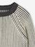 Two-Tone Long Sleeve Knitted Jumper anthracite - vertbaudet enfant 