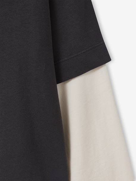 T-Shirt with 2-in-1 Effect, JONEN anthracite - vertbaudet enfant 