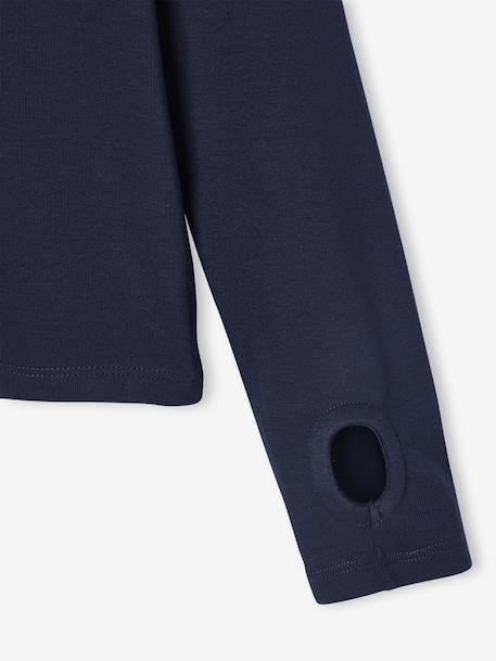 Tee-shirt sport motif tennis fille manches longues marine - vertbaudet enfant 