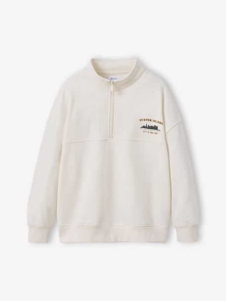 Trucker Sweatshirt for Boys, Jonen ecru - vertbaudet enfant 