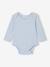 Pack of 3 Bodysuits in Ribbed Knit & Interlock for Newborns sky blue - vertbaudet enfant 