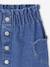 Jupe en jean fille poches coeur denim bleached+denim brut - vertbaudet enfant 