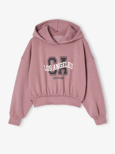 Hooded Sweatshirt + Wide-Leg Joggers Sportswear Set old rose - vertbaudet enfant 