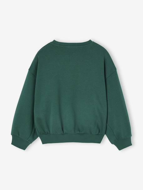 Oversized girls' sportswear sweatshirt green - vertbaudet enfant 