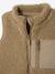 Sherpa sleeveless cardigan for babies taupe - vertbaudet enfant 