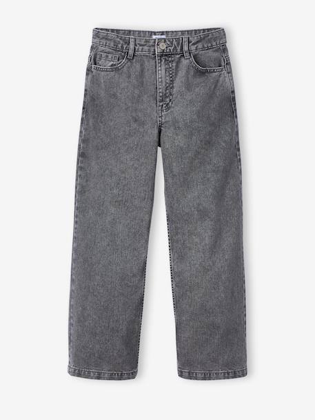 Loose-Fit Jeans for Girls, JONEN denim grey+medium blue - vertbaudet enfant 
