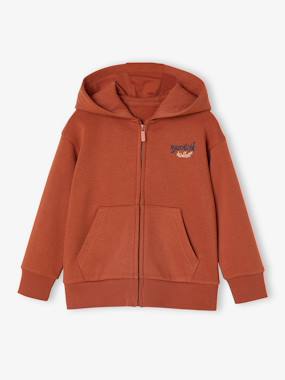Sweat zippé à capuche imprimé garçon - vertbaudet enfant