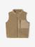 Sherpa sleeveless cardigan for babies taupe - vertbaudet enfant 