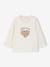 T-shirt bébé manches longues avec motif c½ur léopard écru - vertbaudet enfant 