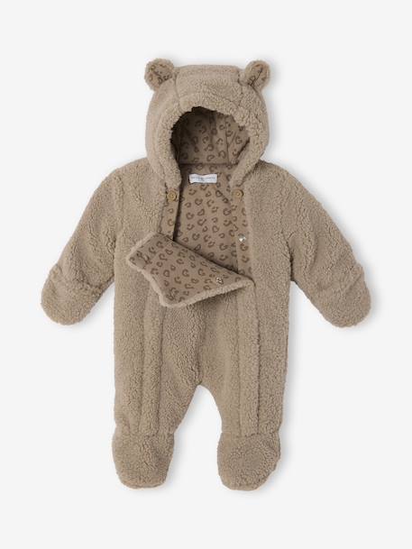 Pramsuit with Leopard Lining, Family Capsule Collection, ENVIE DE FRAISE taupe - vertbaudet enfant 